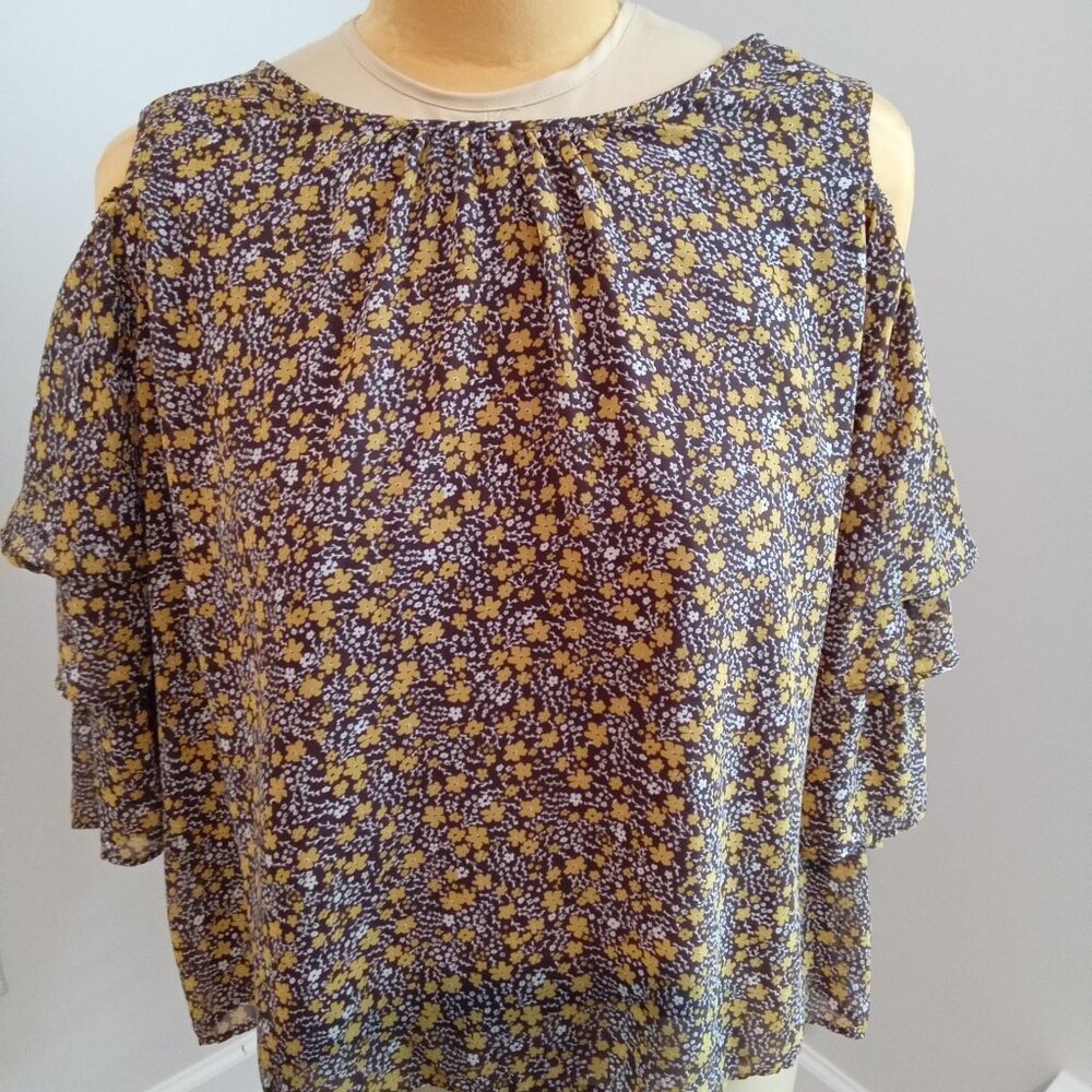Fall Floral Print, Cato XL, Cold Shoulder Boho